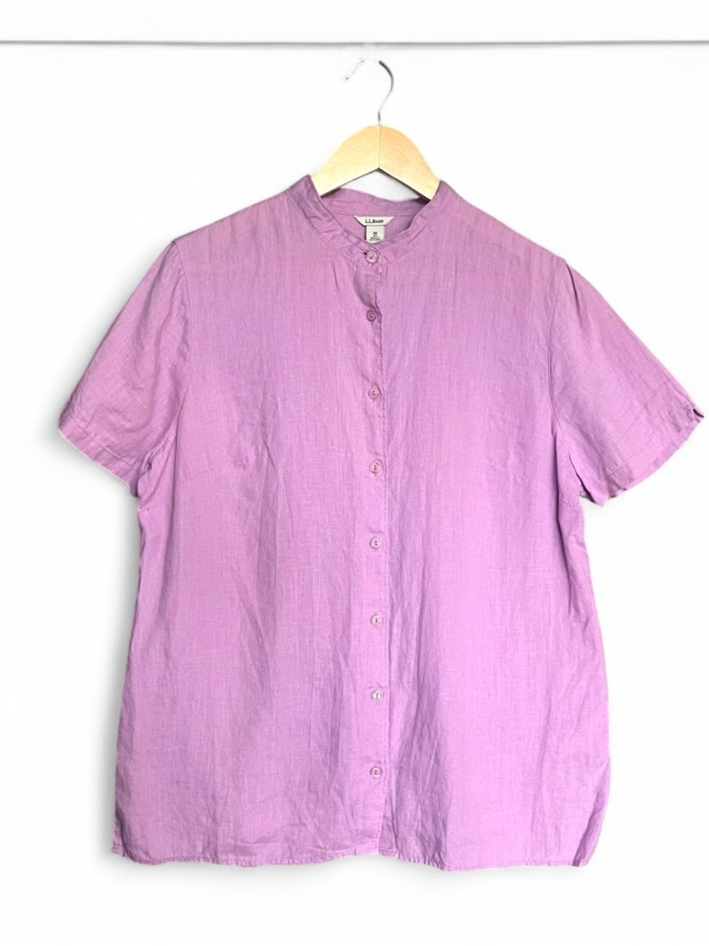 L.L.Bean 100% Linen Shirt | Button-up | Lilac Purple